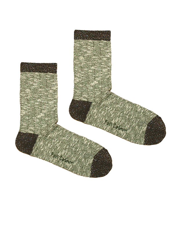 calzino caldo lurex verde