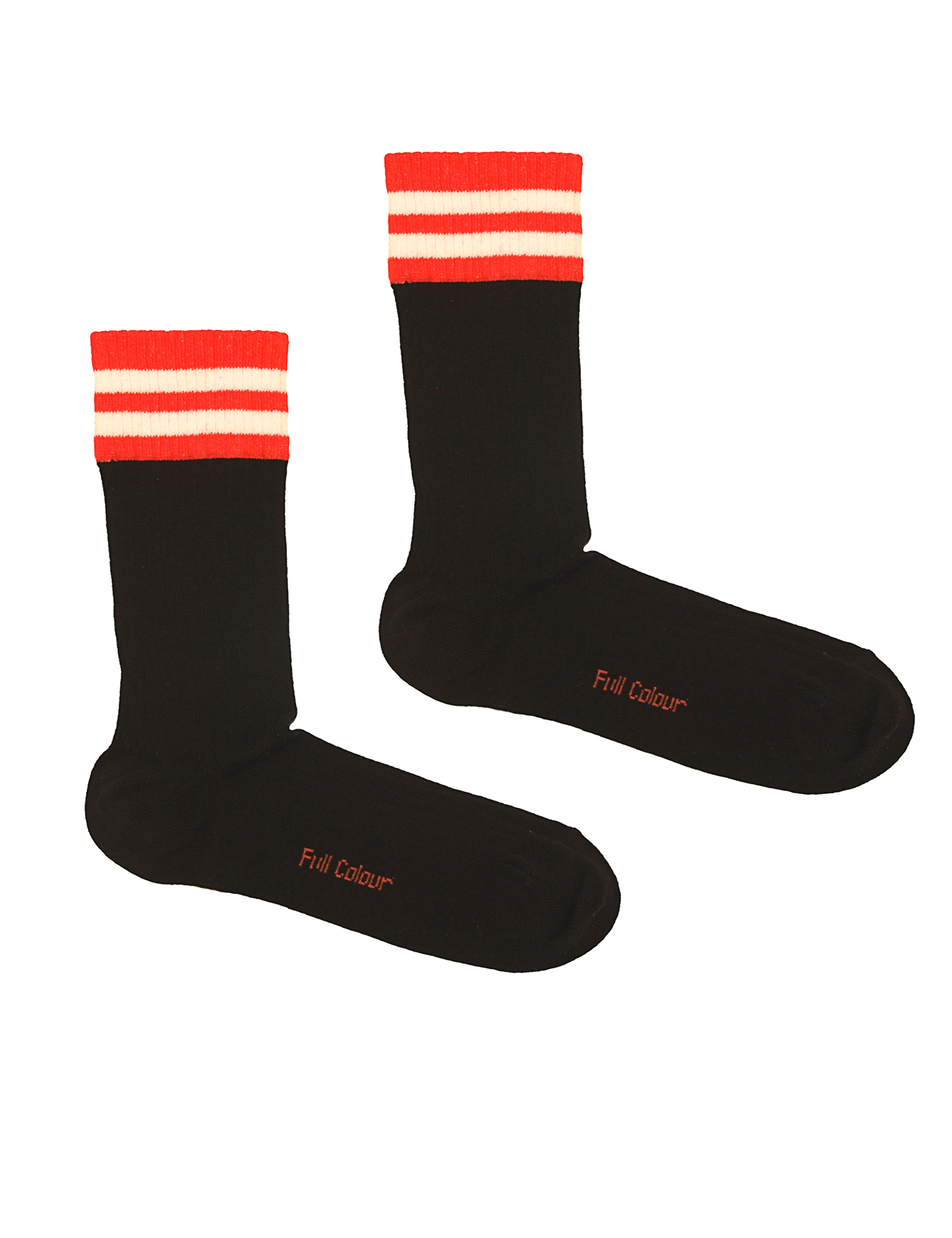 calzino a righe sport nero rigato
