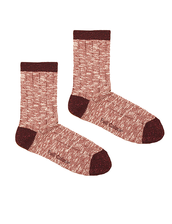 calzino caldo lurex bordeaux