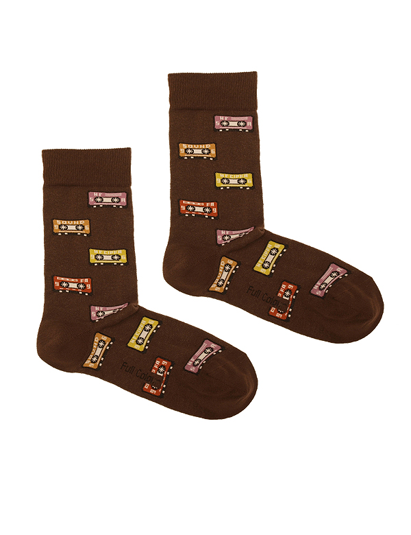 calzini cassette fondo marrone