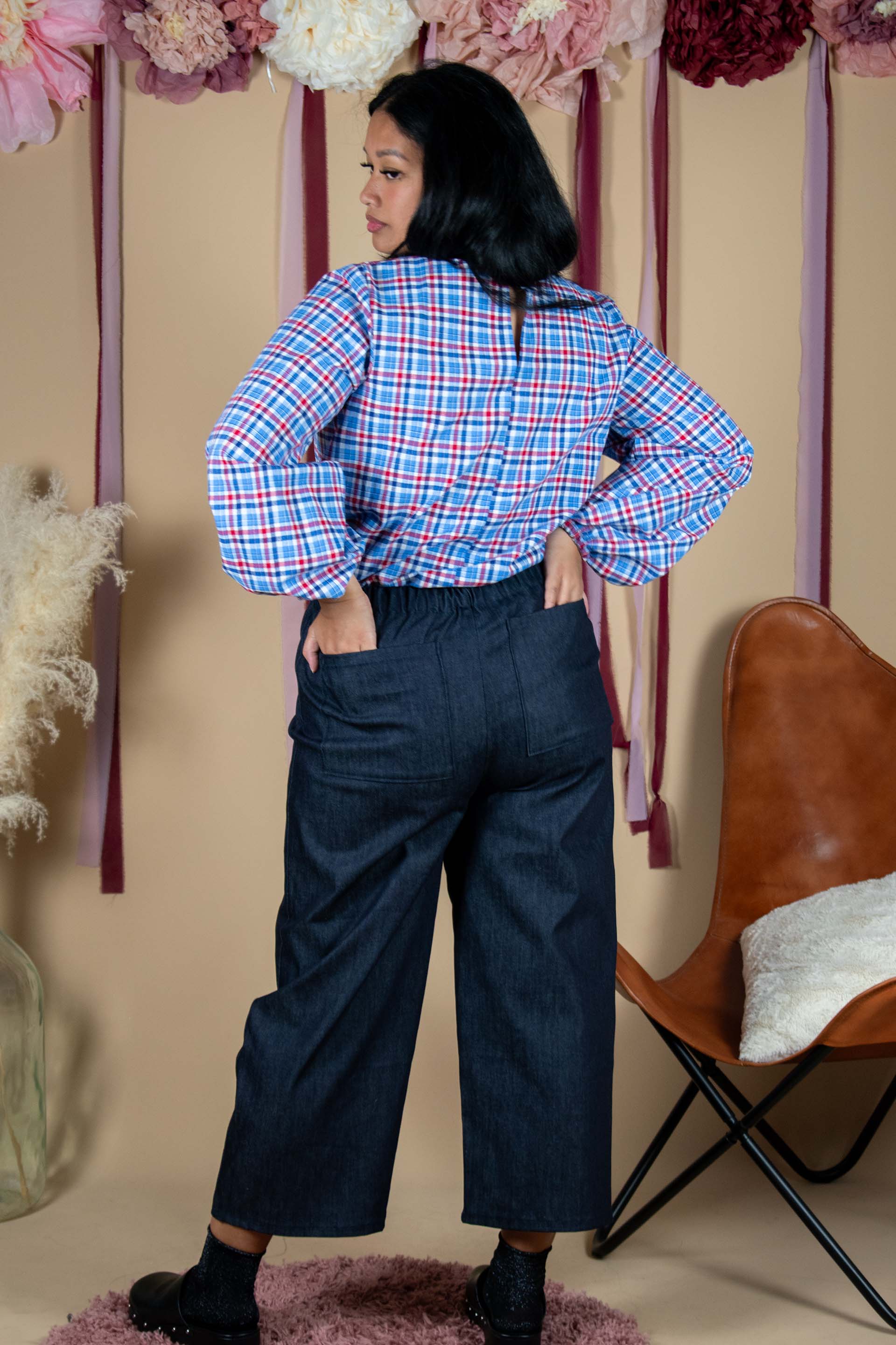 PANTA CULOTTE IN DENIM DI COTONE - immagine 2