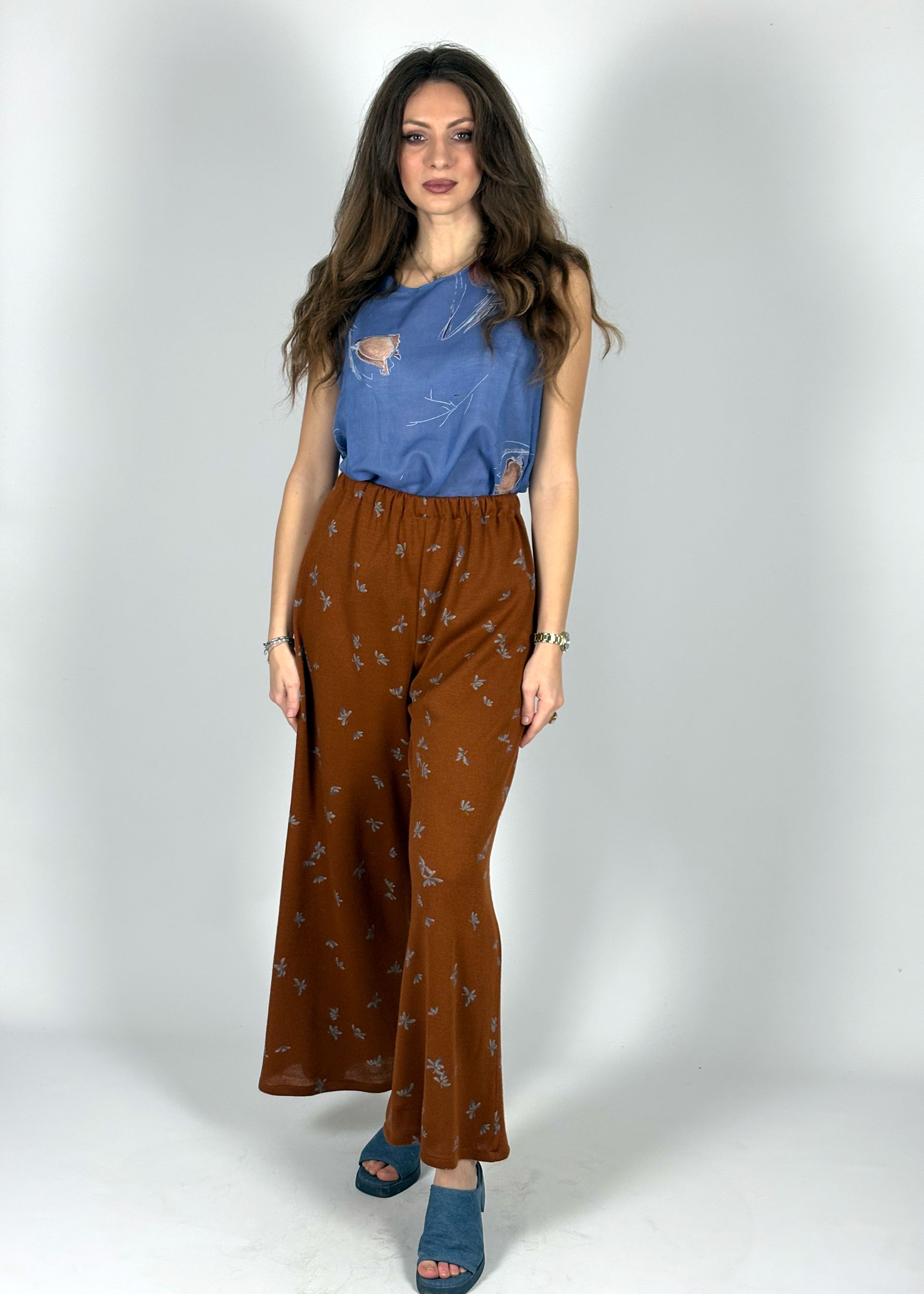 pantalone in maglia bruciato