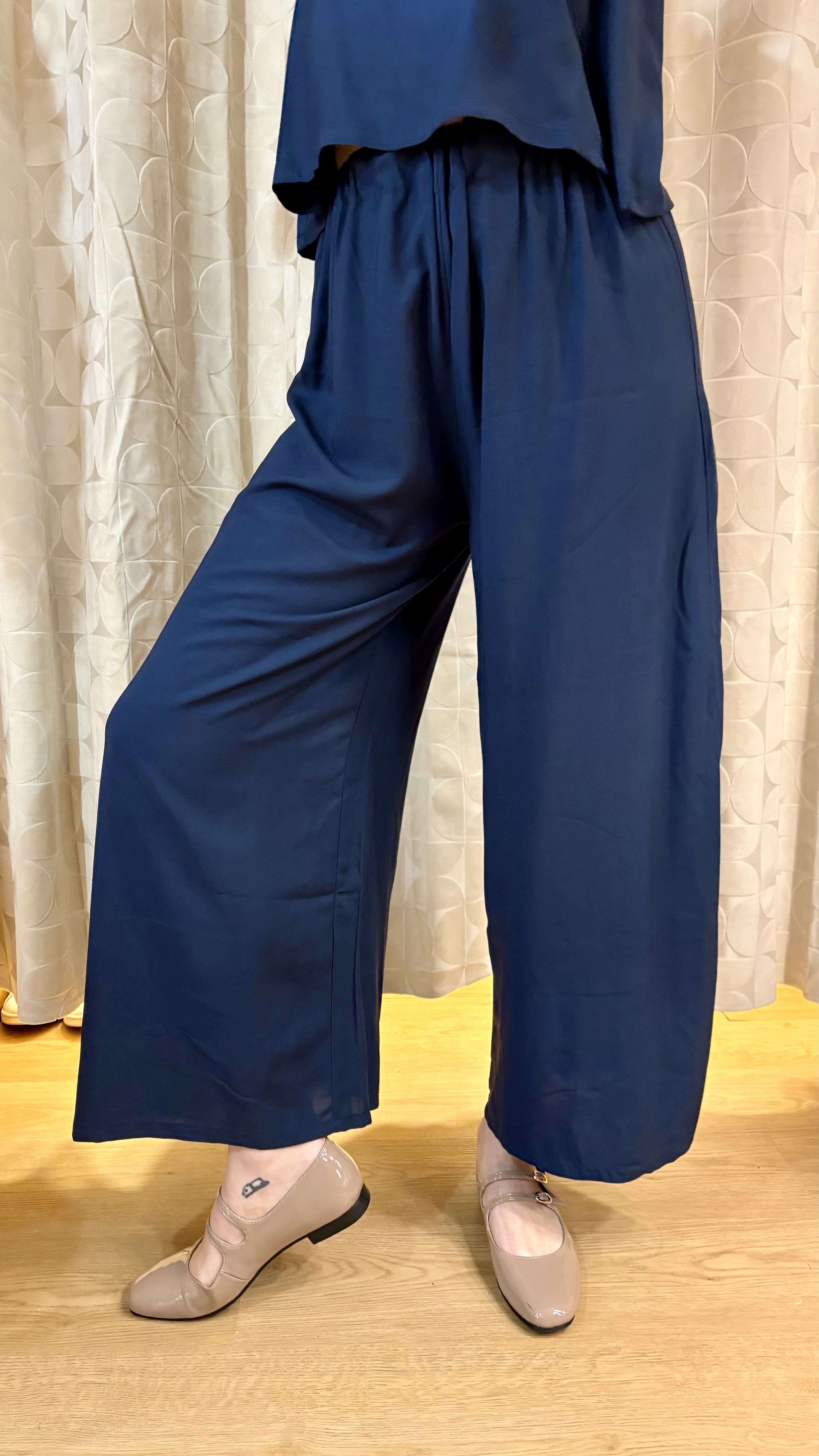 pantalone in bamboo blu notte - immagine 2