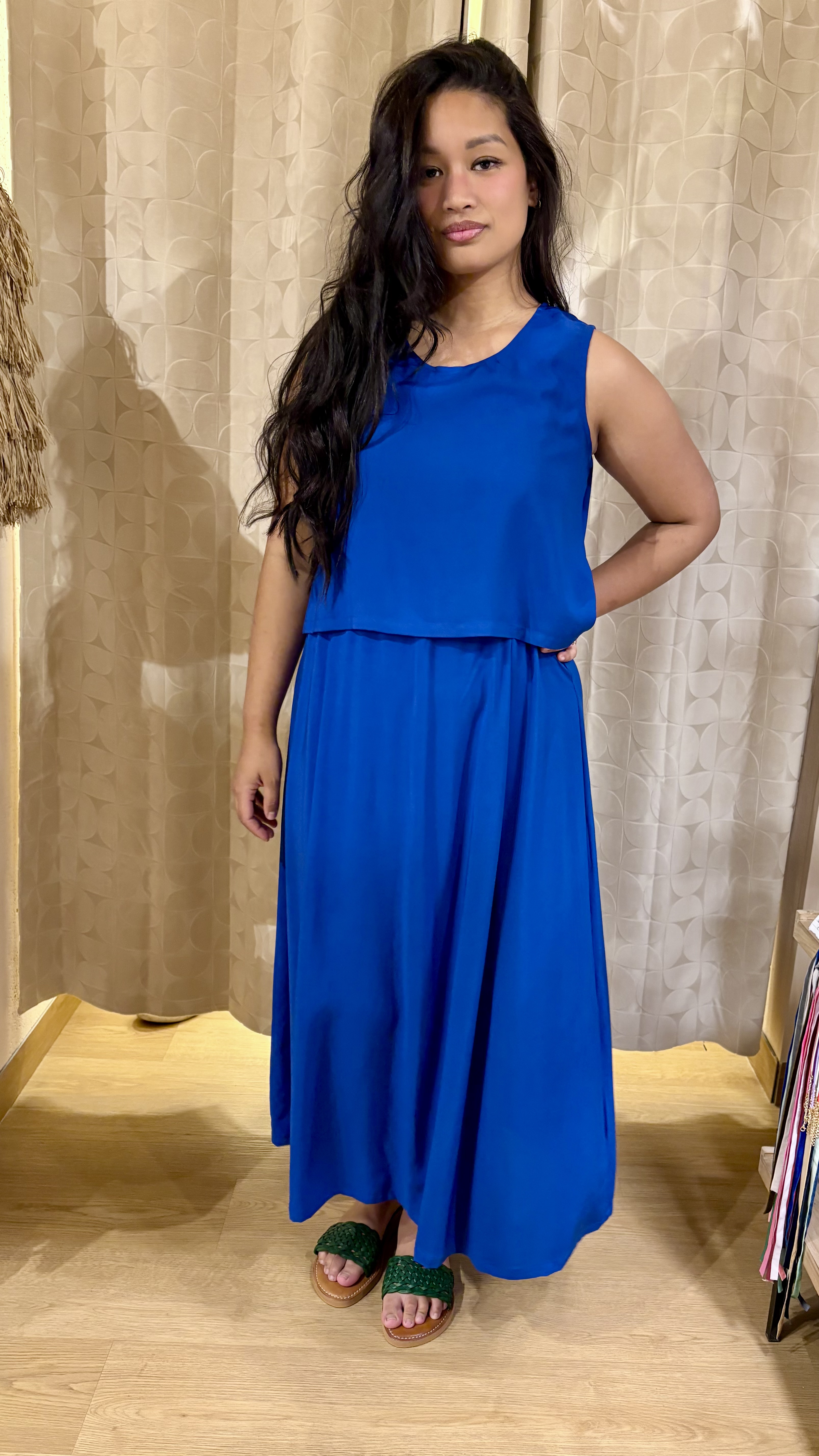 crop top in bamboo blu mediterraneo - immagine 3