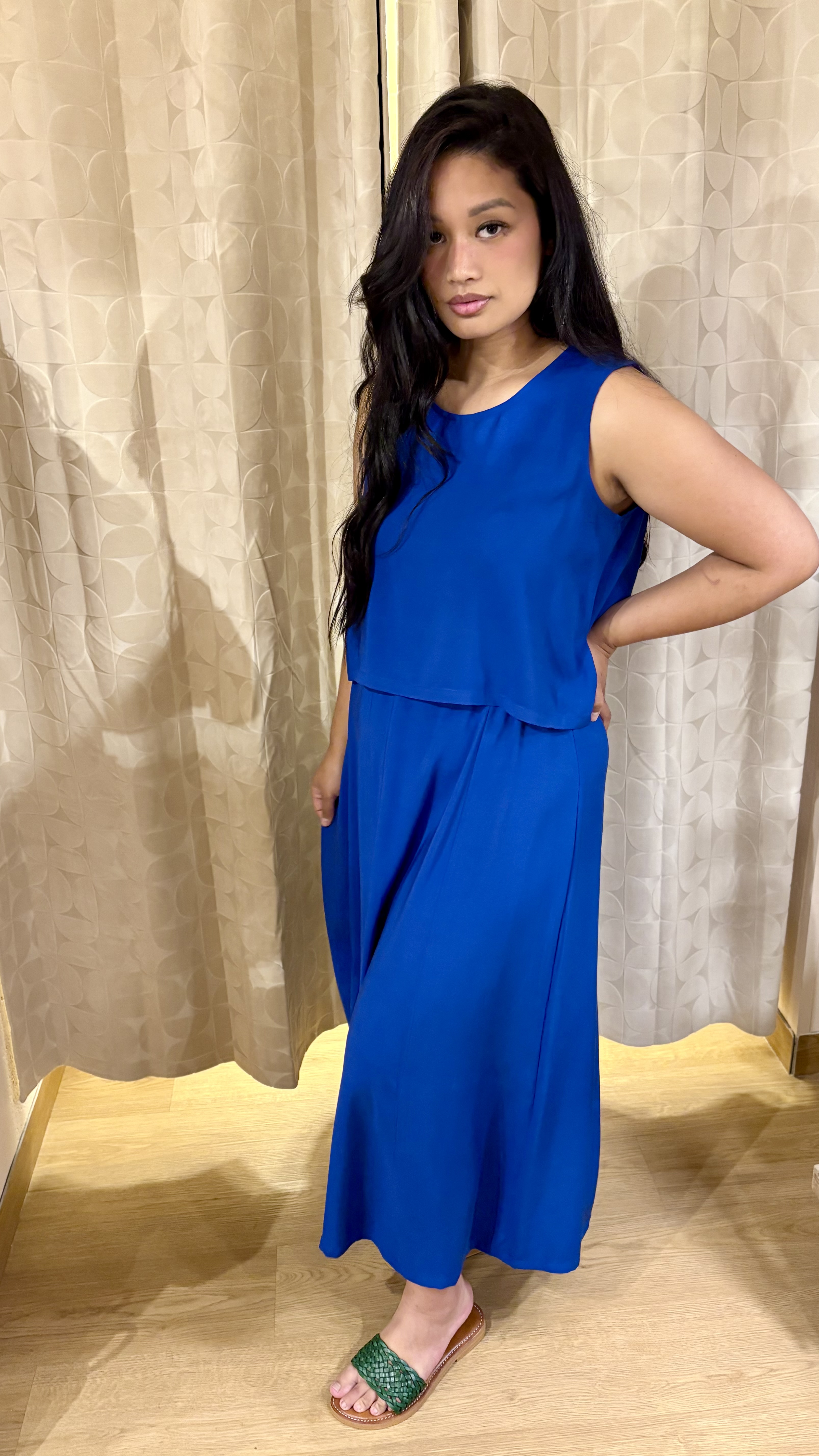 crop top in bamboo blu mediterraneo - immagine 2